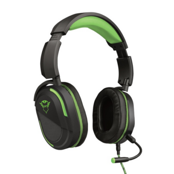 AUDIFONOS TRUST GAMER LEGION GXT422G NGR/VERDE 3.5MM 3M DE GARA