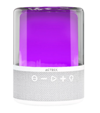 BOCINA ACTECK GLEE PURE AP50 BLANCO BLUETOOTH 5.2 3.5MM USB-C ILU