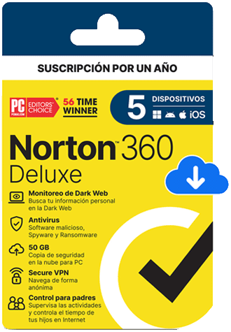 LICENCIA ANTIVIRUS NORTON 360 DELUXE PERSONAL 5 DISPOSITIVOS 21414