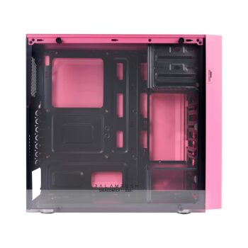 GABINETE BALAM RUSH DRAGONFLY ROSA RGB ATX S/FUENTE CRISTAL BR-932806 1M GARANTIA