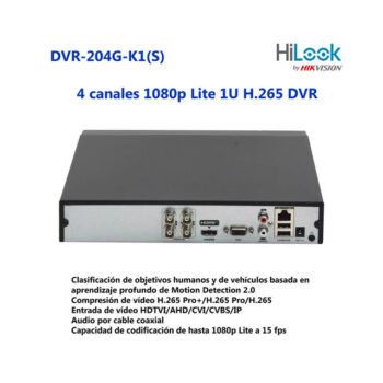 KIT DVR HILOOK 1080P 4CH/4 CAMARAS BALA COLORVU HL-1080-CV/A 11M DE GARANTIA