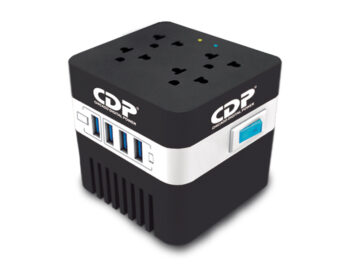REGULADOR CDP CON SUPRESOR DE PICOS RU-AVR 604 300W 600VA 4 CONTACTOS 4 PUERTOS USB 11M DE GARANTIA