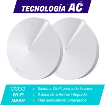 ROUTER TPLINK MESH DECO M5(2 PACK) 2.4GHZ-5GHZ AC1300 1AÑO DE GARANTIA