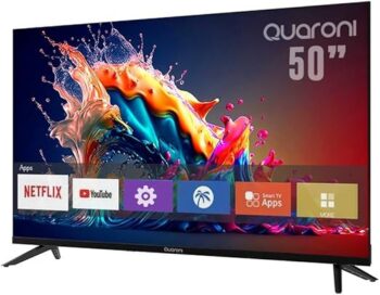SMART TV QUARONI 50" 4K UHD NETFLIX 3HDMI 2USB WIFI VGA Q50N24 GARANTIA CON FABRICANTE
