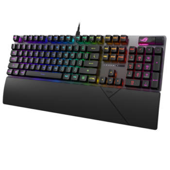TECLADO ASUS ROG XA12 STRIX SCOPE II/RXBL AURA SYNC RGB MECANICO OPTICO ROG RX PBT 2P-C -A NEGRO 90MP0352-BKAA01  1 AÑO DE GARANTIA