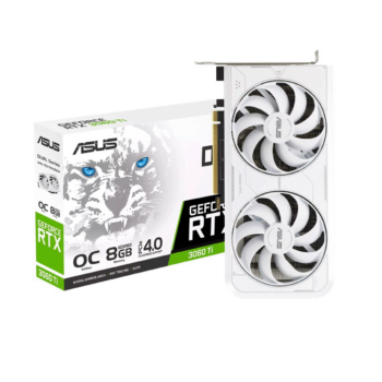 TVIDEO ASUS RTX3060 DUAL OC 8GB WHITE GDDR6 HDMI DP DUAL-RTX3060-O8G-WHITE 1 AÑO DE GARANTIA
