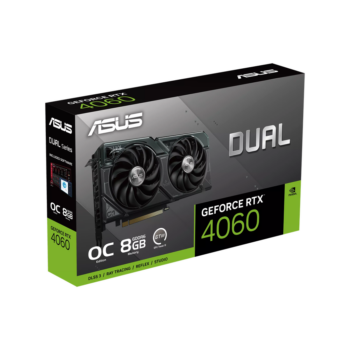 TVIDEO ASUS RTX4060 DUAL OC 8GB DRR6 HDMI DP DUAL-RTX4060-O8GB-V2 90YVOJC4-MVAA00 1AÑO DE GARANTIA